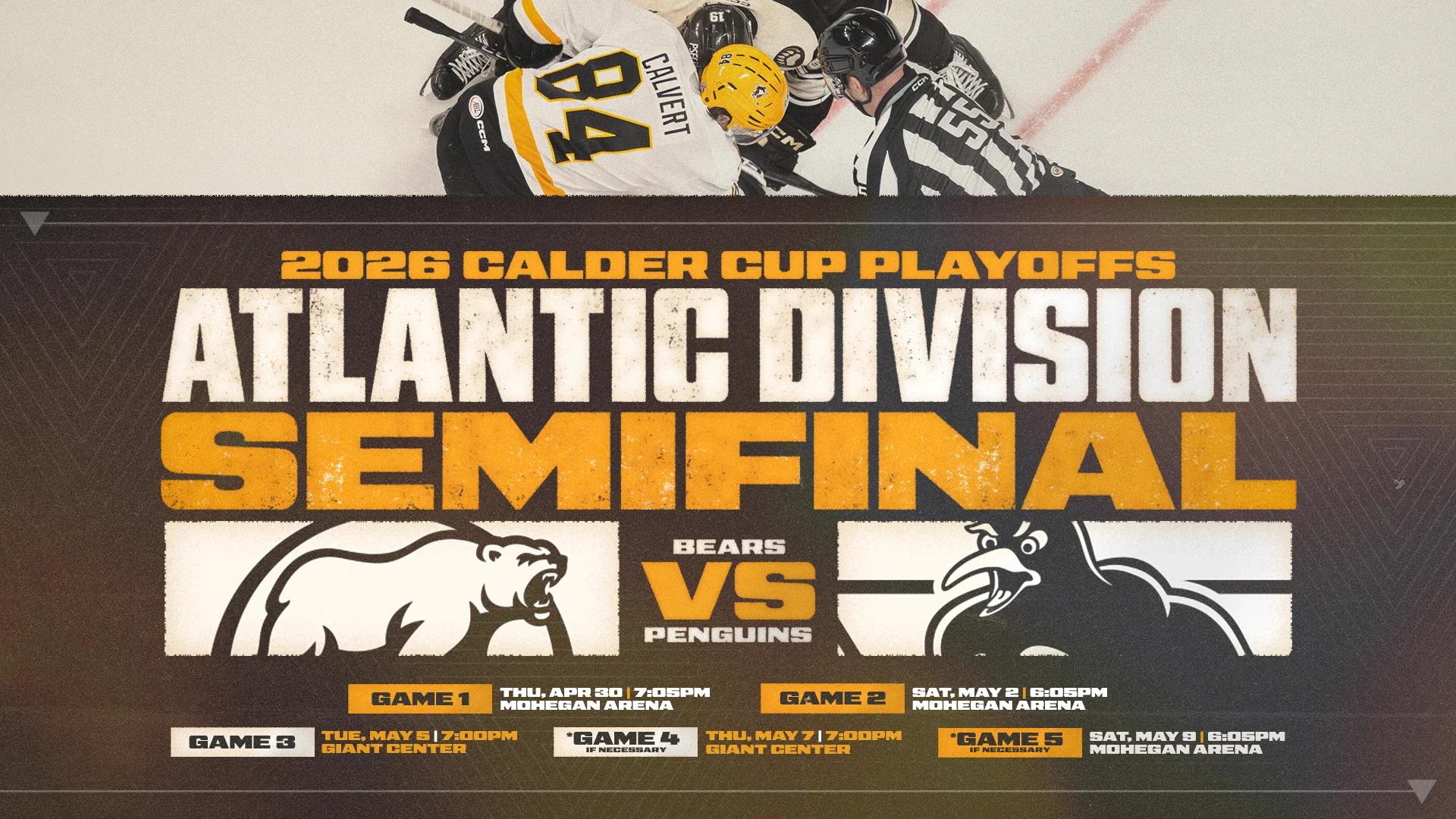 PENGUINS REVEAL ATLANTIC DIVISION SEMIFINALS SCHEDULE
