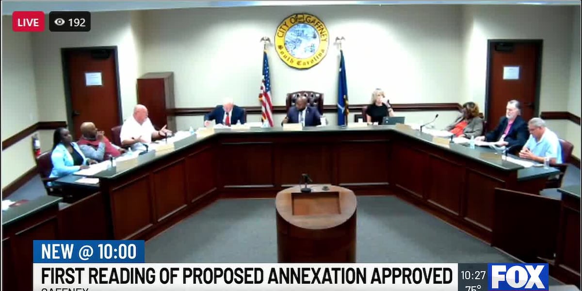 Gaffney council approves first reading of annexation for 55+ community