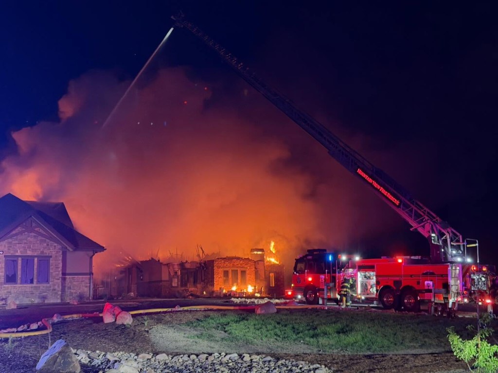 Fire displaces family, destroys home near Erie