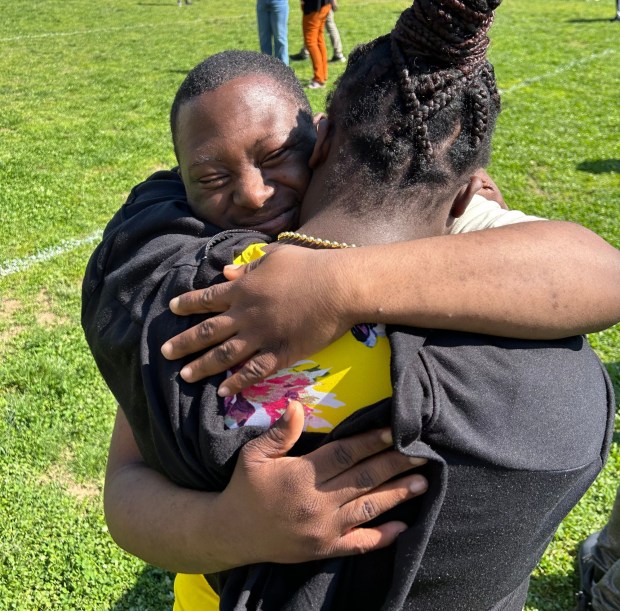 It was a picture perfect Thursday in more ways than one for the annual April Showers/Rain Rally Olympics Fundraiser & Awareness Drive at Upper Darby High School. (PETE BANNAN - DAILY TIMES) 