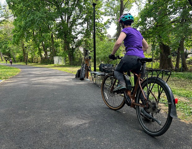 The trail joins Garrett Road to Marshall Road. (PETE BANNAN-DAILY TIMES)