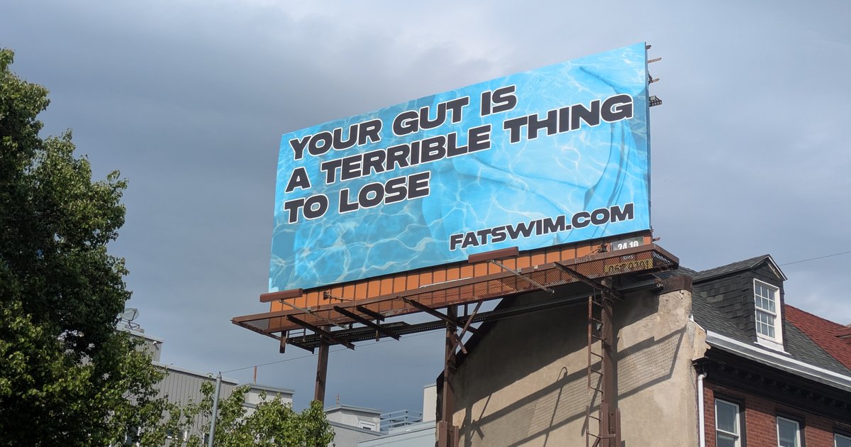 Emma Copley Eisenberg's billboard on I-95 promotes new book 'Fat Swim'