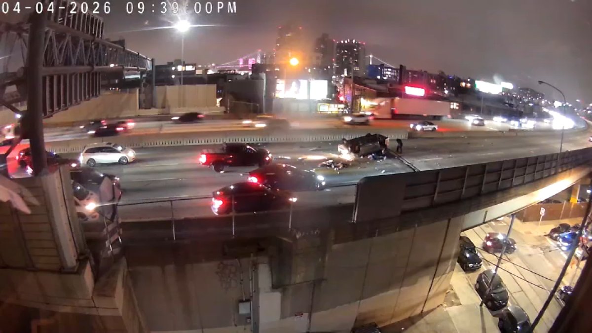 Rollover crash on I-95 in Philadelphia caught on video – NBC10 Philadelphia