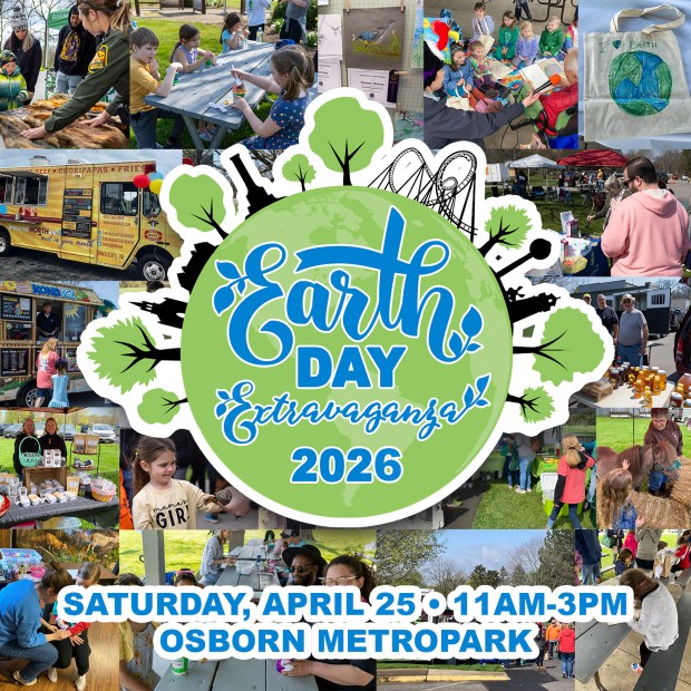 Erie MetroParks will celebrate Earth Day on April 25 with a family-friendly event filled with activities, giveaways, food, entertainment, live animals, exhibits and more at Osborn Park in Huron. (Submitted)