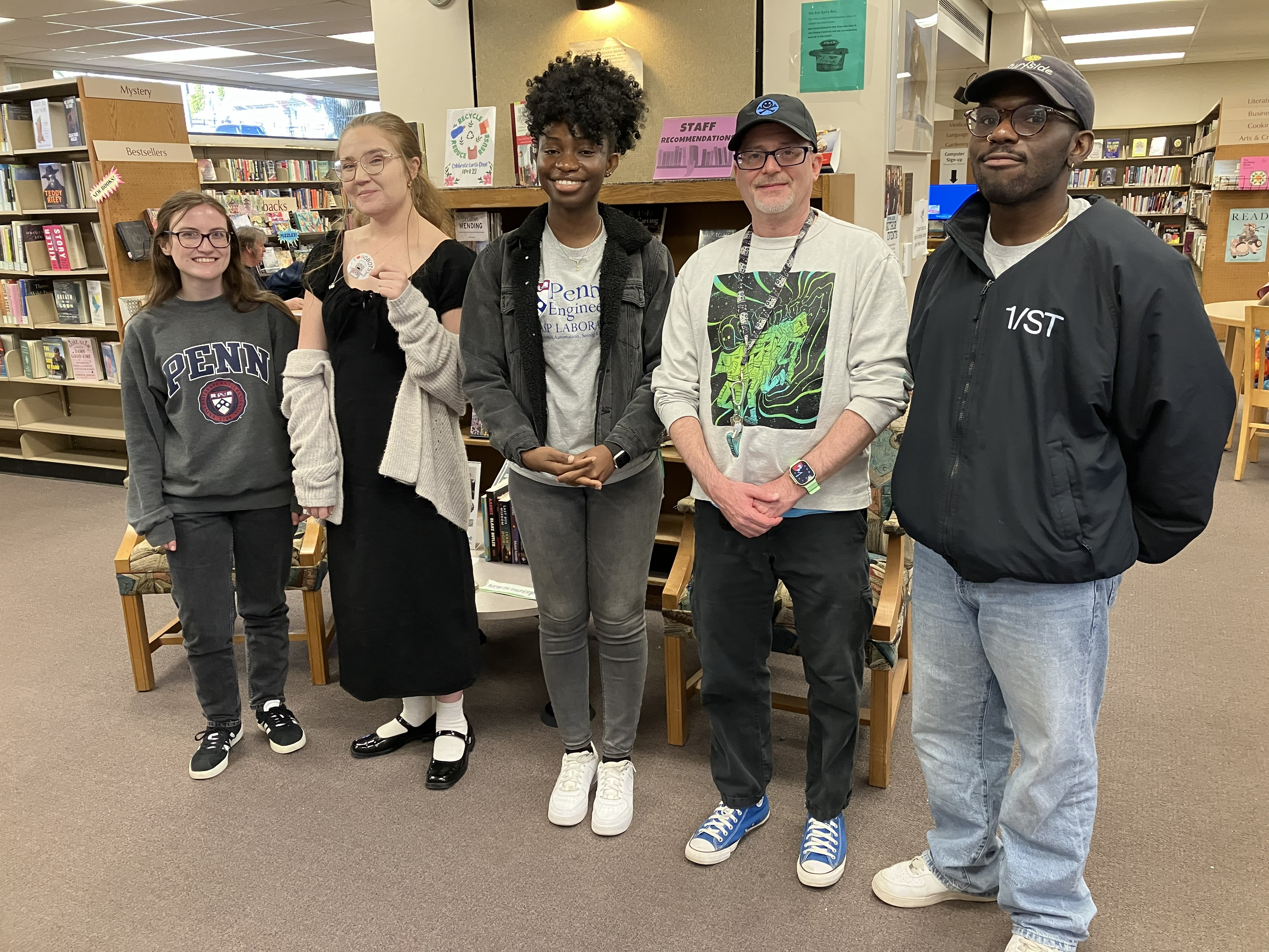 Erica Waters, left, Meredith Keenan, Patience Yeboah, Rich Torrance, and...
