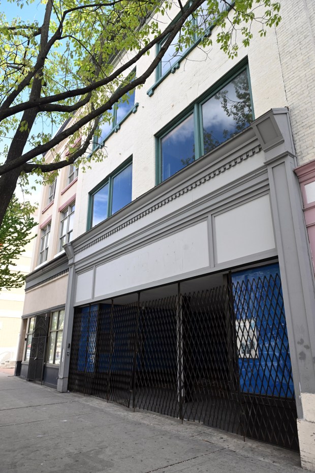 A $700,000 state grant will help redevelop 418 and 422 Penn St. into commercial space and workforce housing. (BILL UHRICH/READING EAGLE)