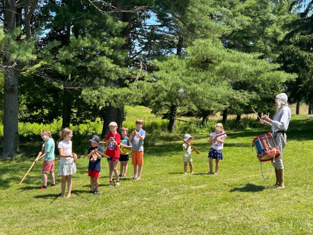 In celebration of America's 250th birthday, young visitors can pick up "Washington's Orders" to guide them through Revolutionary War activities, ending with a visit with General Washington during A Revolutionary Children's Day held at Daniel Boone Homestead in Exeter Township May 3. (Photo courtesy of Daniel Boone Homestead Associates)