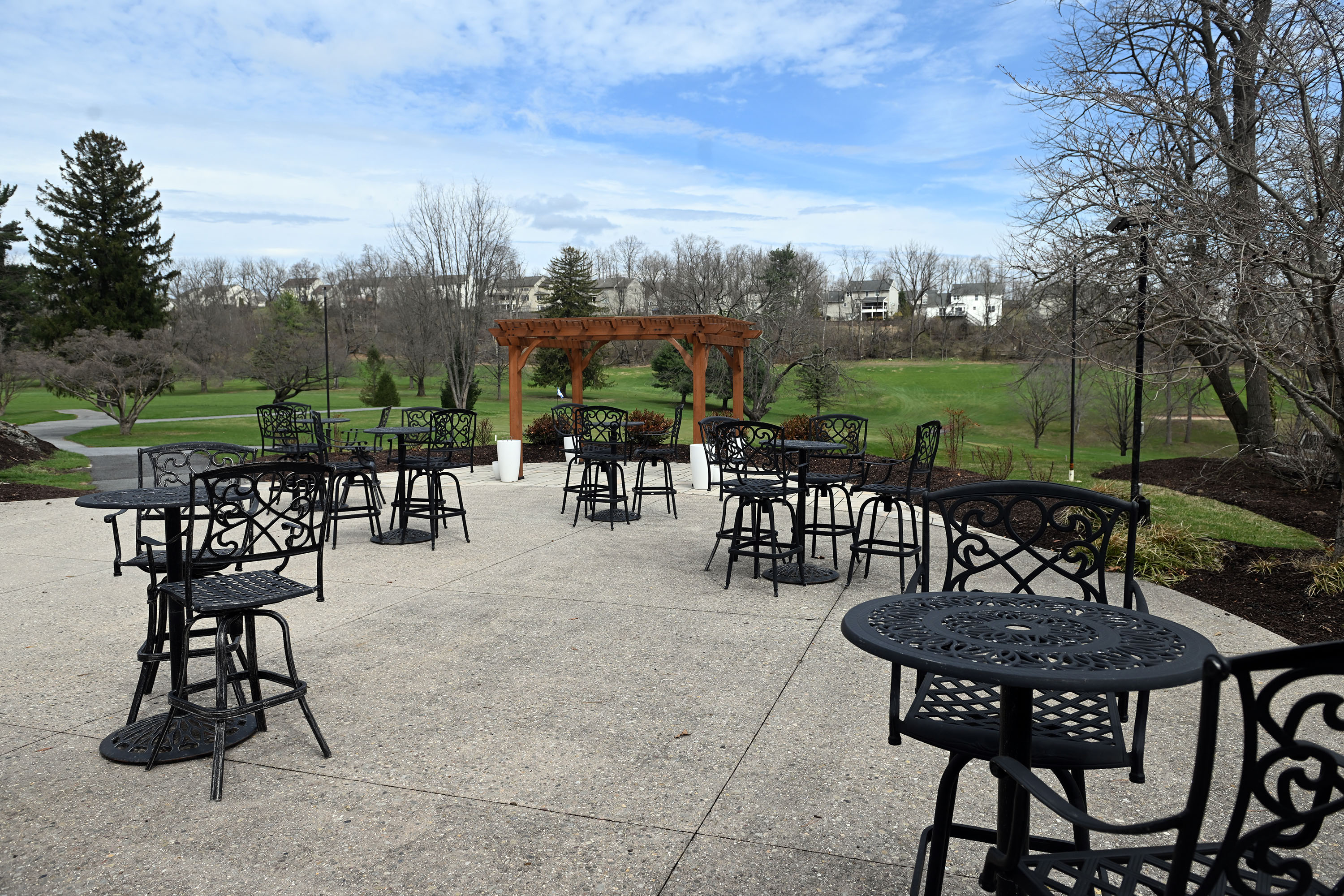 The patio has been enlarged over the past year. The...