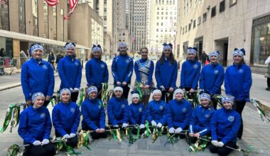 Double “R” Twirlettes perform in NYC St. Patrick’s Day Parade