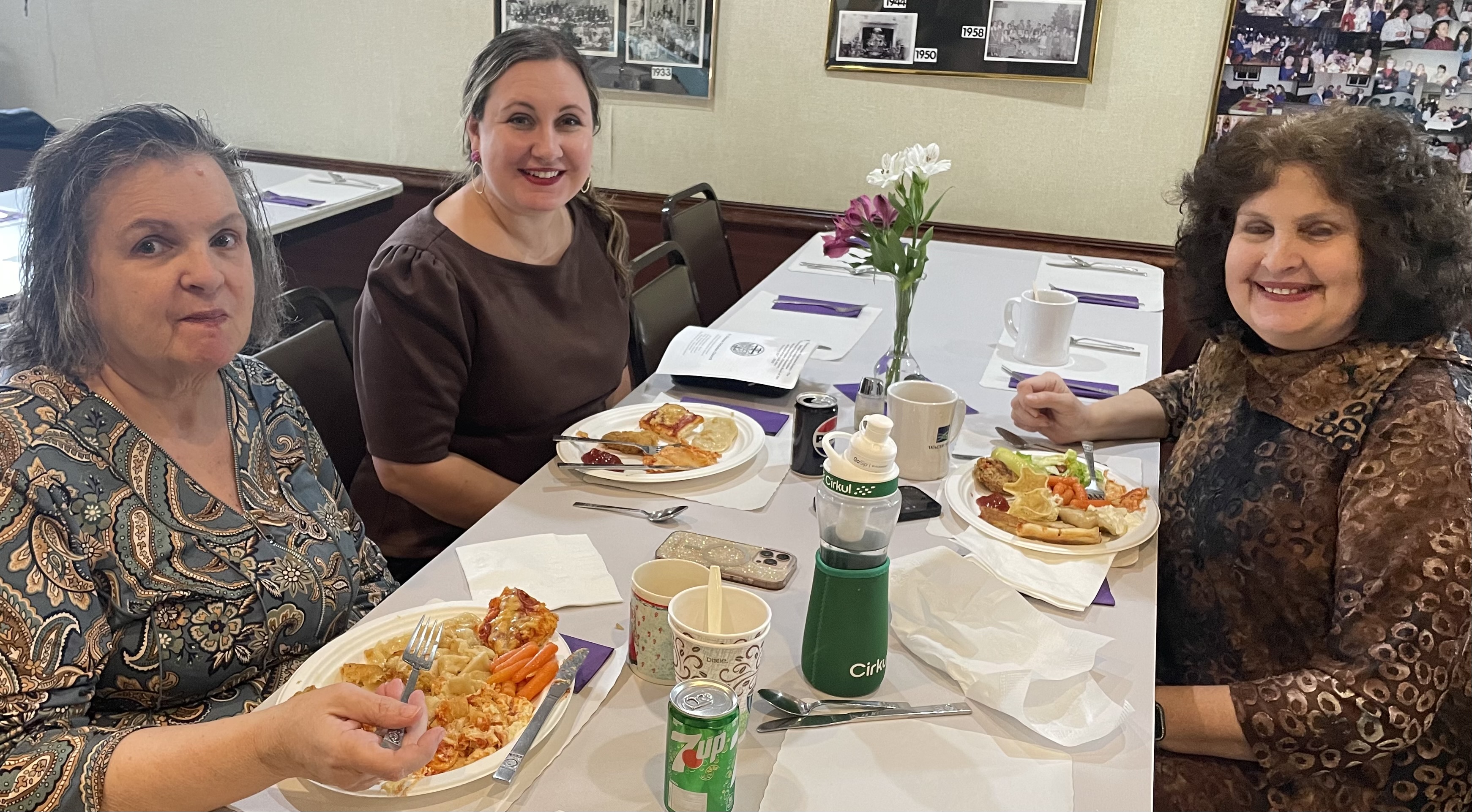 Parishioners await the official blessing of the food. From left:...