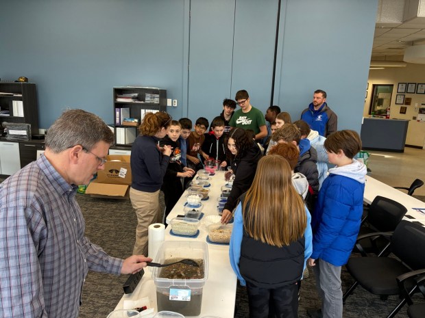 The Mid Valley students also were given the opportunity to design their own water treatment models using various items at the exhibit. (Submitted)