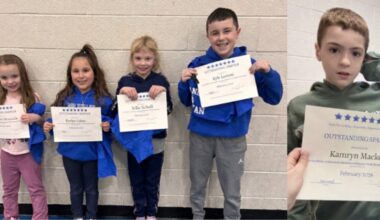 Mid Valley Elementary Center recognizes Outstanding Spartans for February
