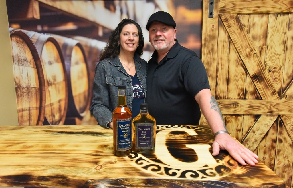 Gallagher Distillery serving spirits in Carbondale