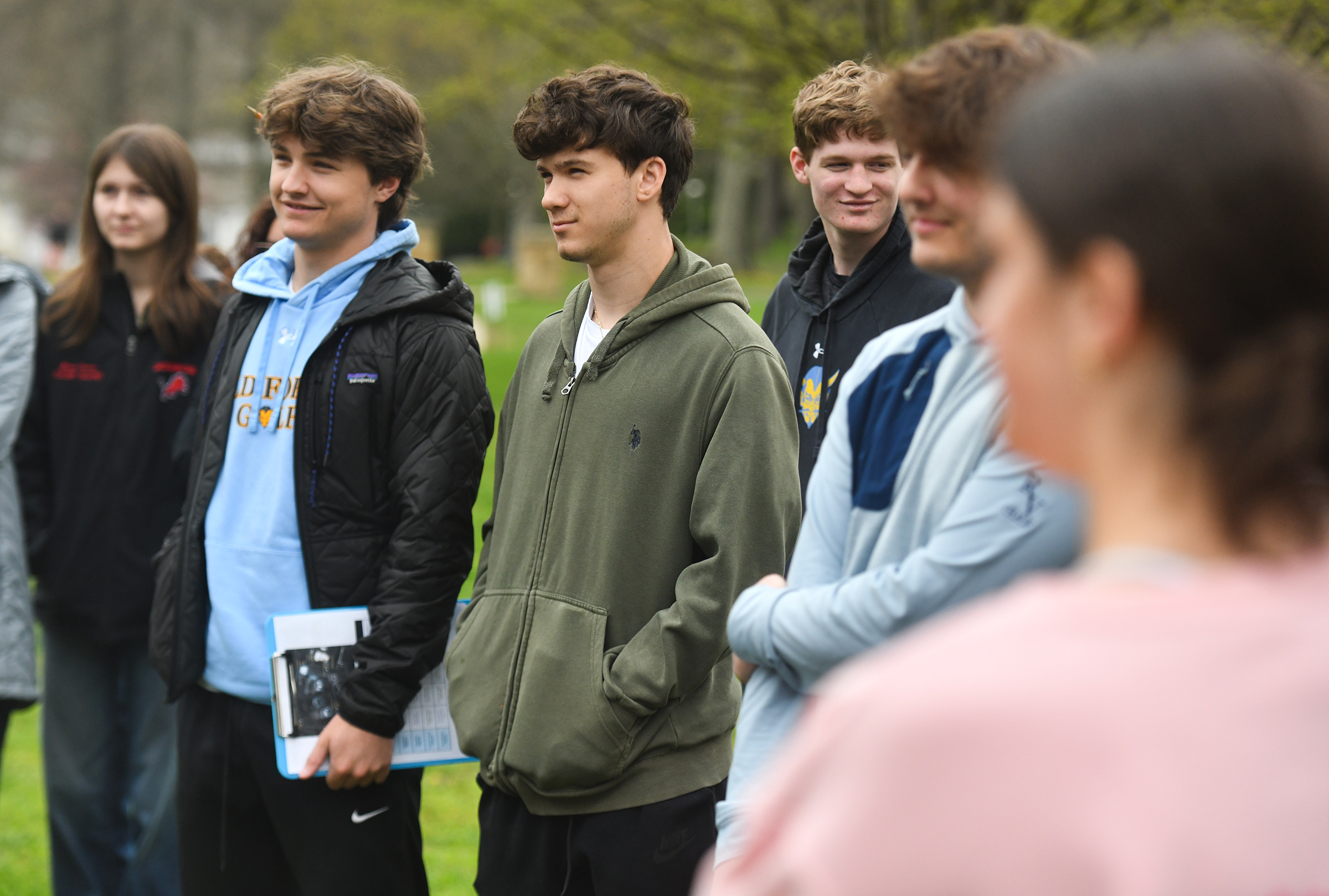 Area high school students learn about making maple syrup during...