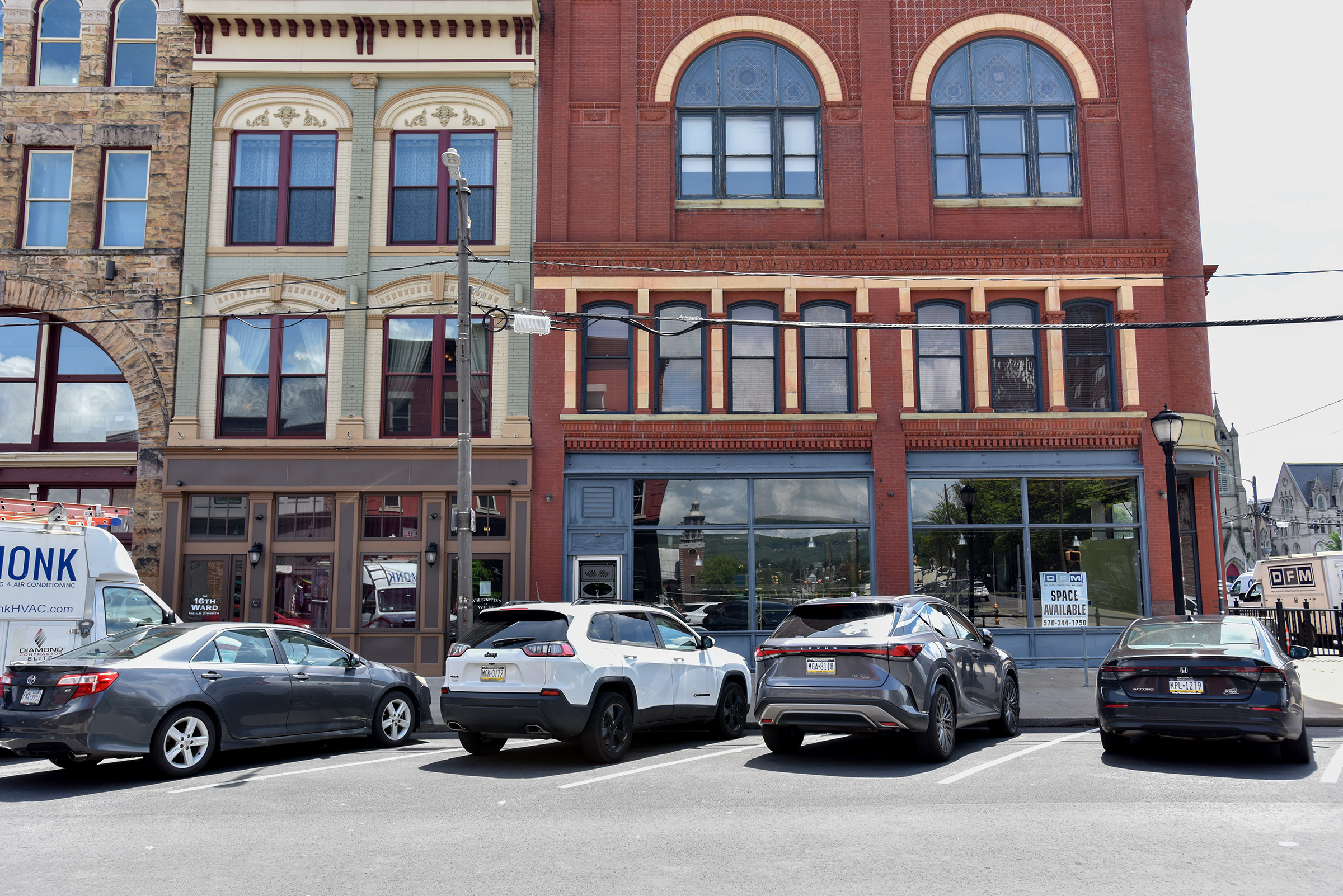 The outside of the former Harry’s Bar and 16th Ward...