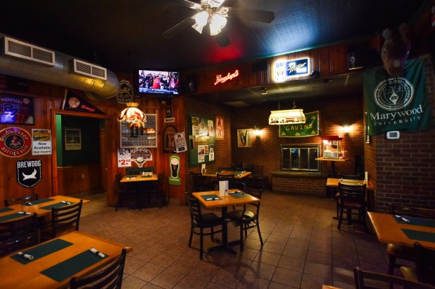 The dining room inside of Andy Gavin's in Scranton Friday, April 24, 2026. (SEAN MCKEAG / STAFF PHOTOGRAPHER)