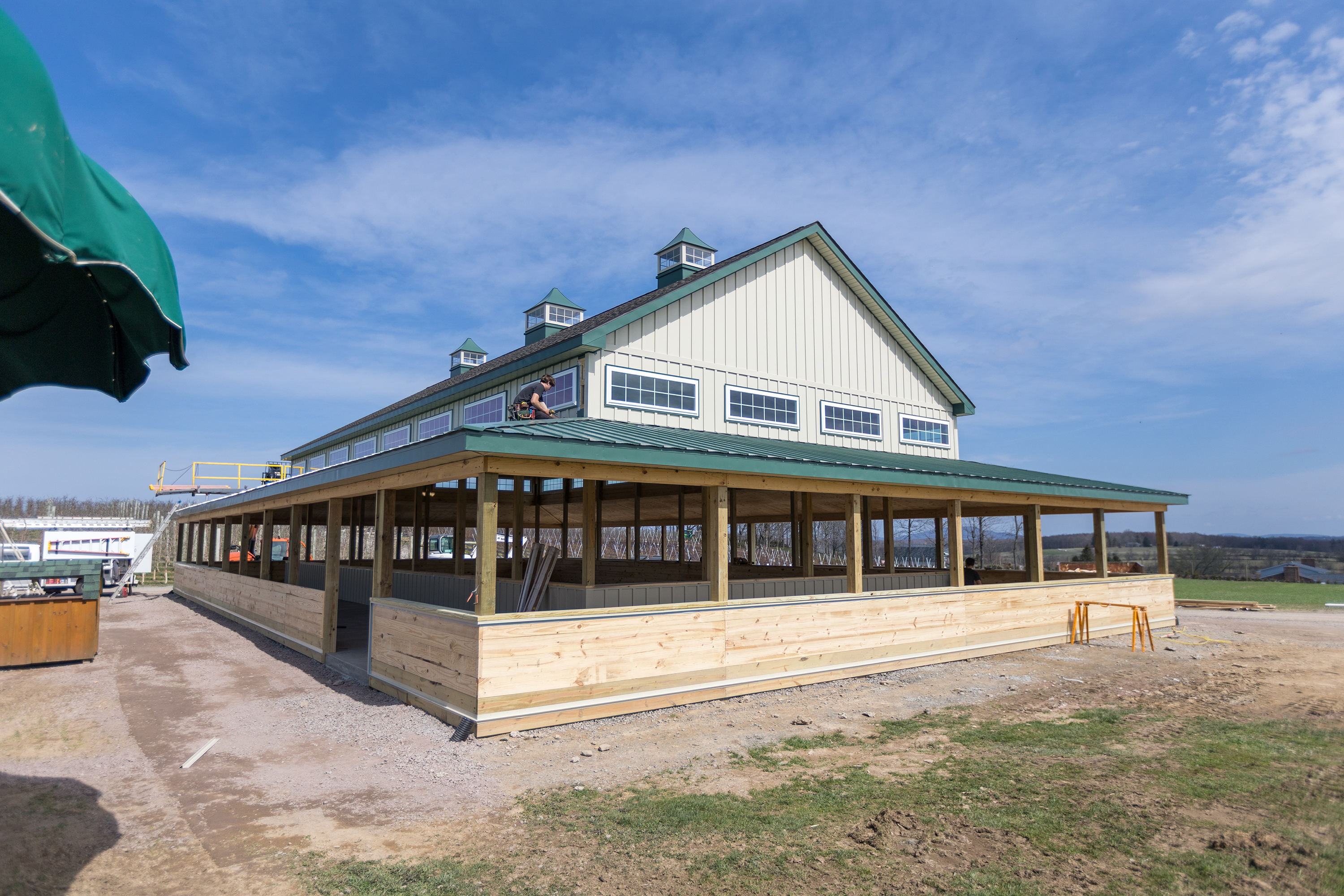 The corn pit at Lakeland Orchard and Cidery in Lakeland...