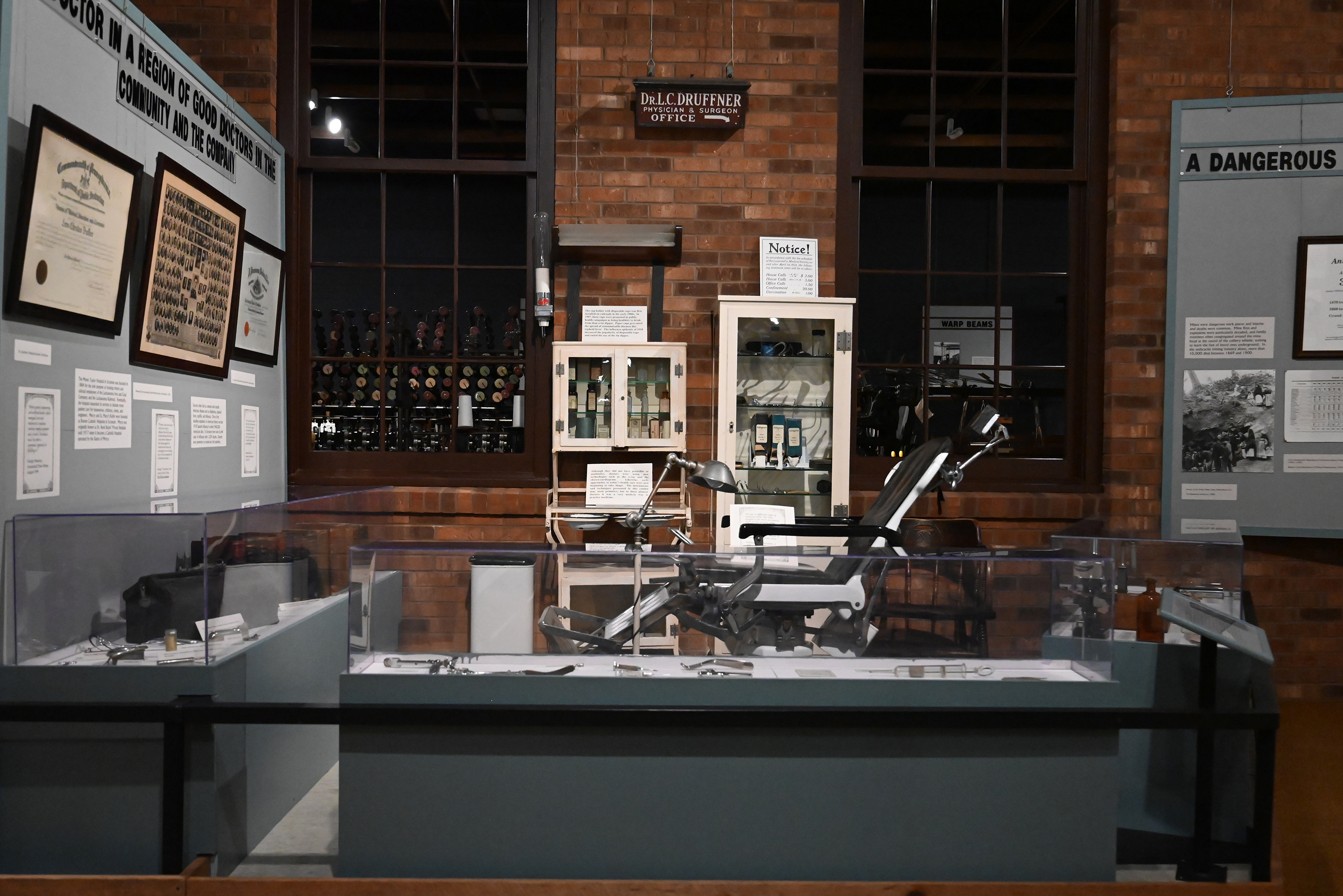 Medical equipment on display at the Anthracite Heritage Museum in...