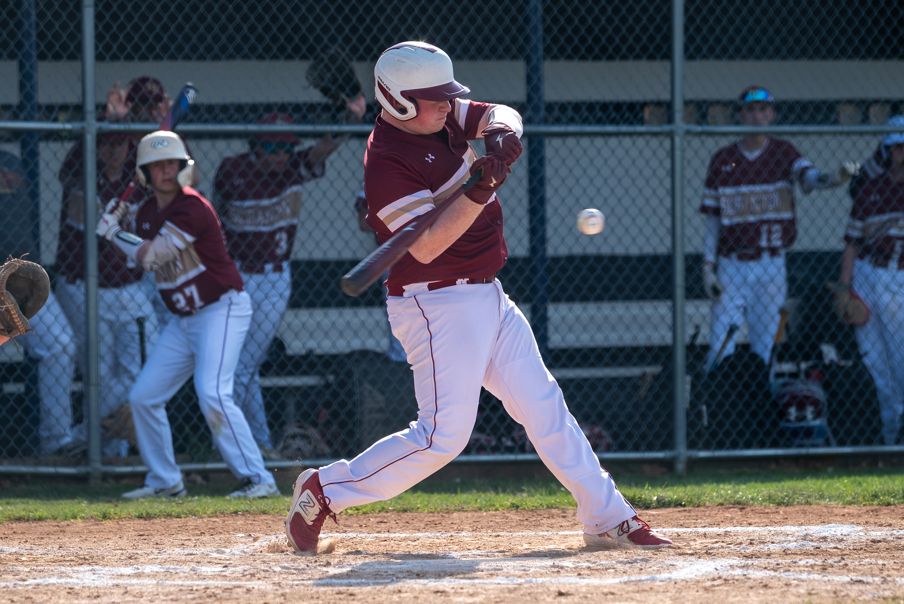 Scranton’s Johnny Montoro bats during the baseball game at Abington...