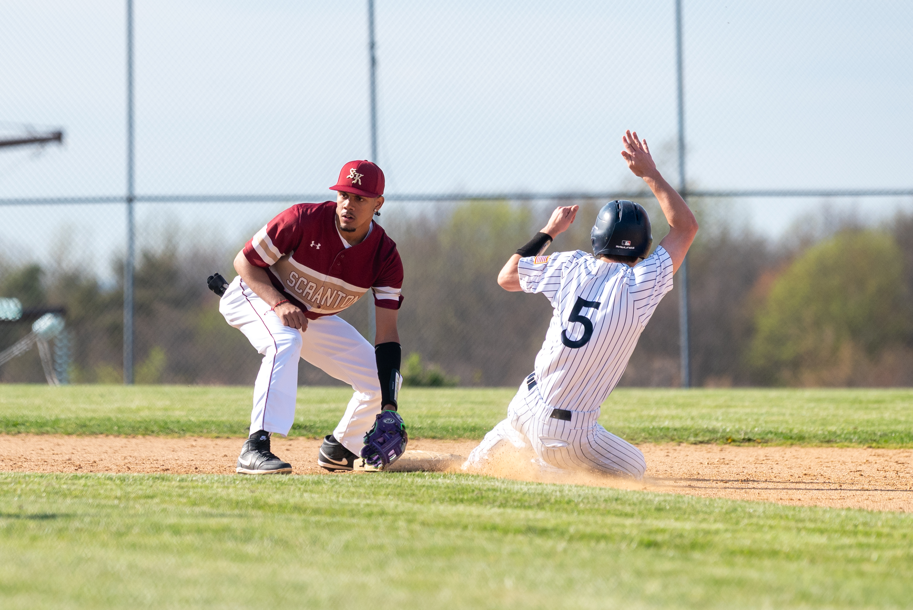 Scranton’s Adrian Hernandez waits for the ball as Abington Heights’...