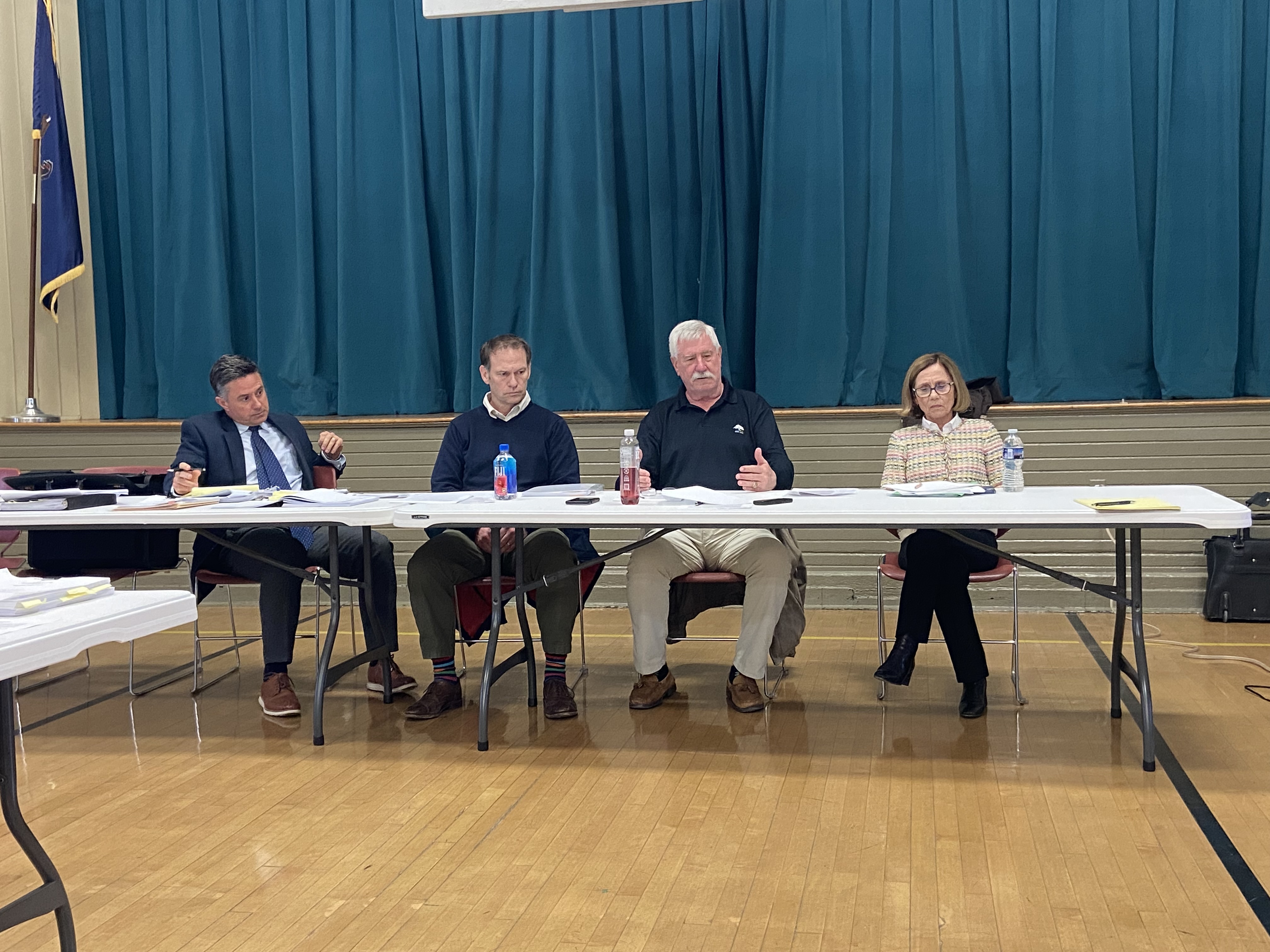 Members of the Waverly Twp. Zoning Hearing Board during the...