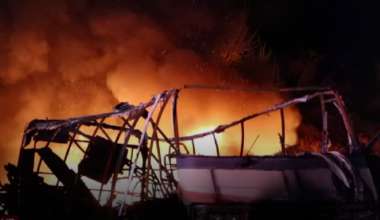 Crews battle heavy flames and smoke from trash fire in Bethlehem