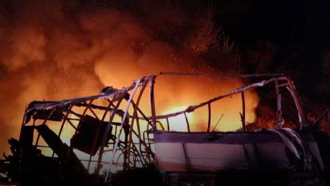 Crews battle heavy flames and smoke from trash fire in Bethlehem