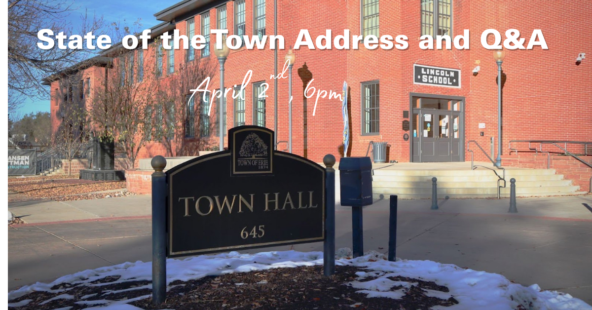 Erie State of the Town Scheduled for April 2 as Residents Plan Gathering