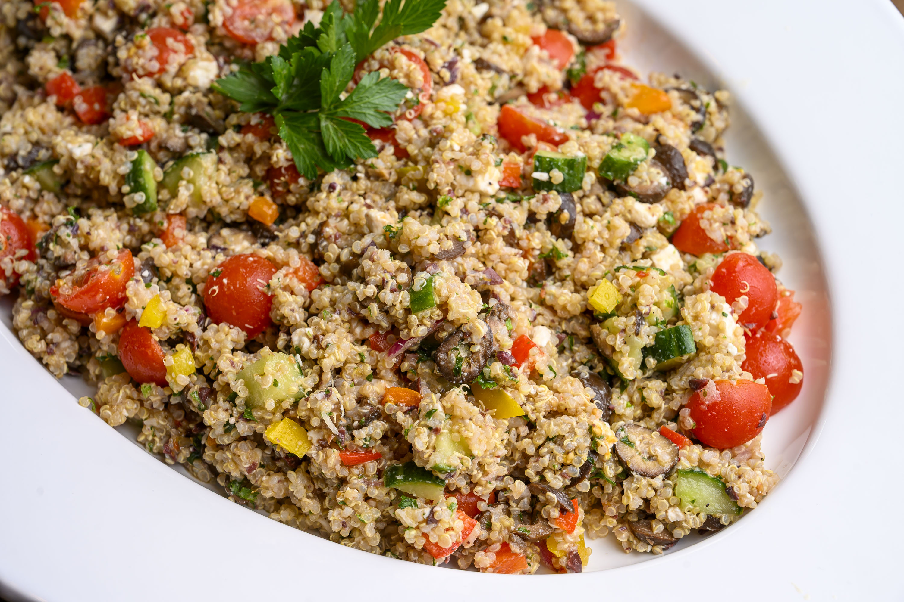 Mediterranean quinoa salad is on the menu Tuesday, March 31,...