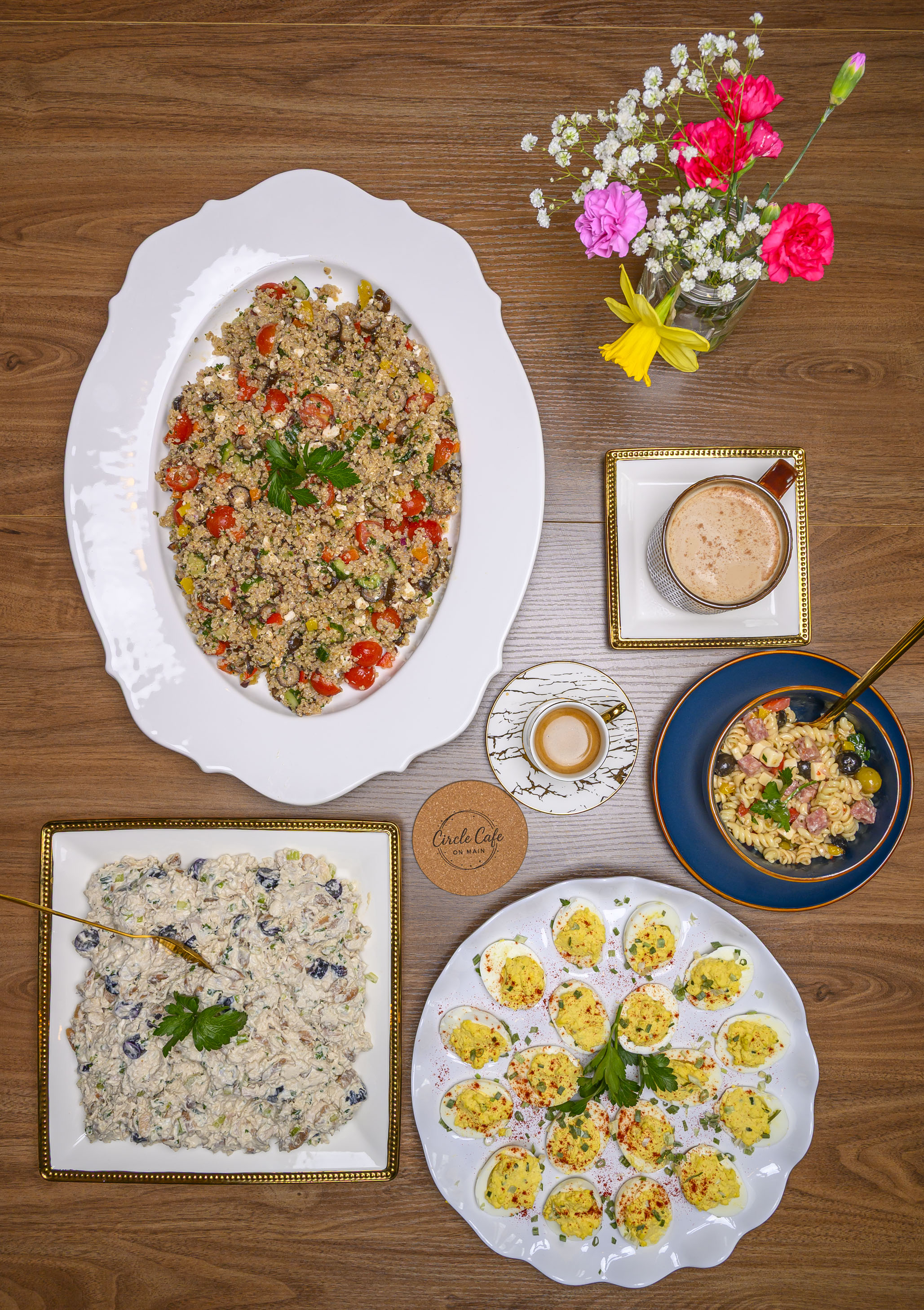 A For the Love of Chicken salad, Classic deviled eggs,...