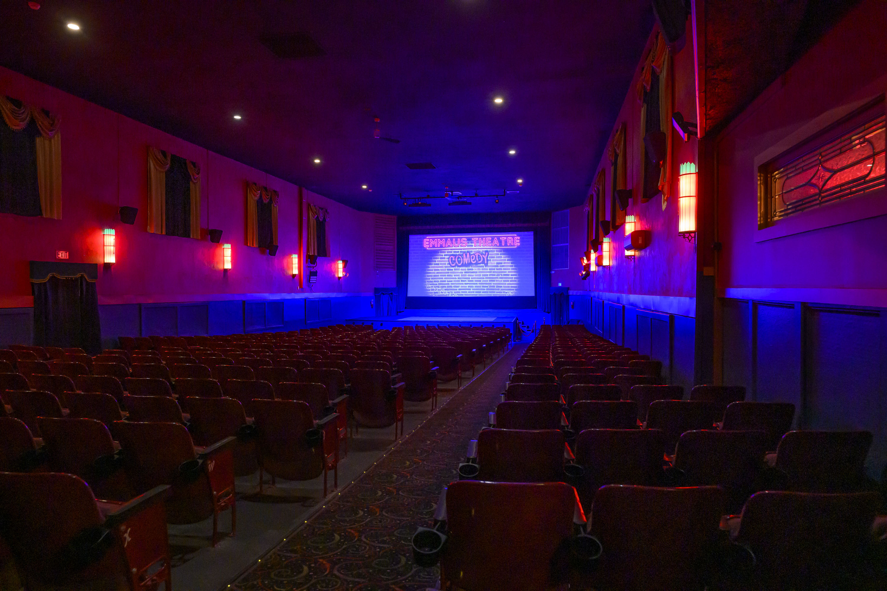 A look inside the Emmaus Theatre on Wednesday, April 1,...