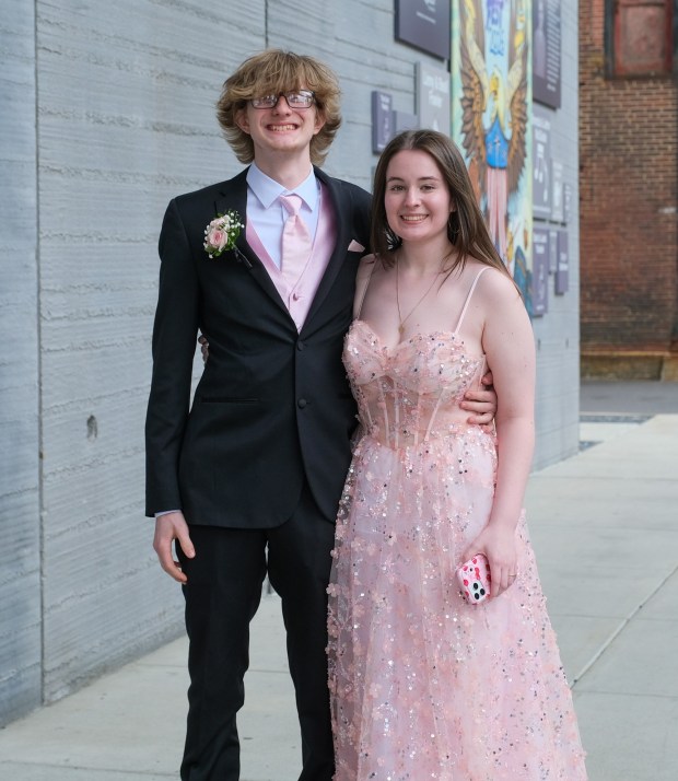 Southern Lehigh High School held its prom Friday, April 24, 2026, at SteelStacks in Bethlehem. Students and their guests arrive to the big night. (Sharon Merkel/Special to The Morning Call)