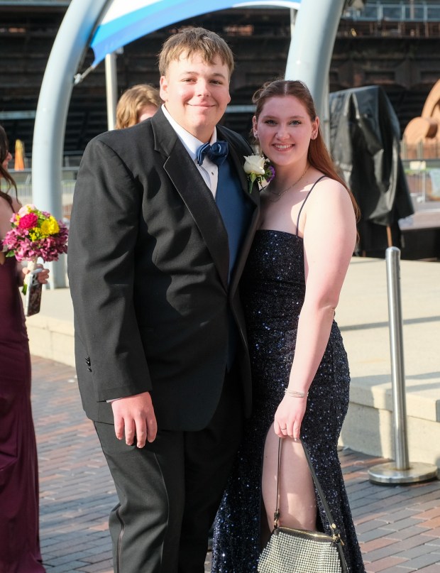 Southern Lehigh High School held its prom Friday, April 24, 2026, at SteelStacks in Bethlehem. Students and their guests arrive to the big night. (Sharon Merkel/Special to The Morning Call)