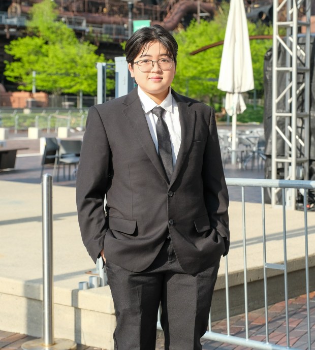 Southern Lehigh High School held its prom Friday, April 24, 2026, at SteelStacks in Bethlehem. Students and their guests arrive to the big night. (Sharon Merkel/Special to The Morning Call)