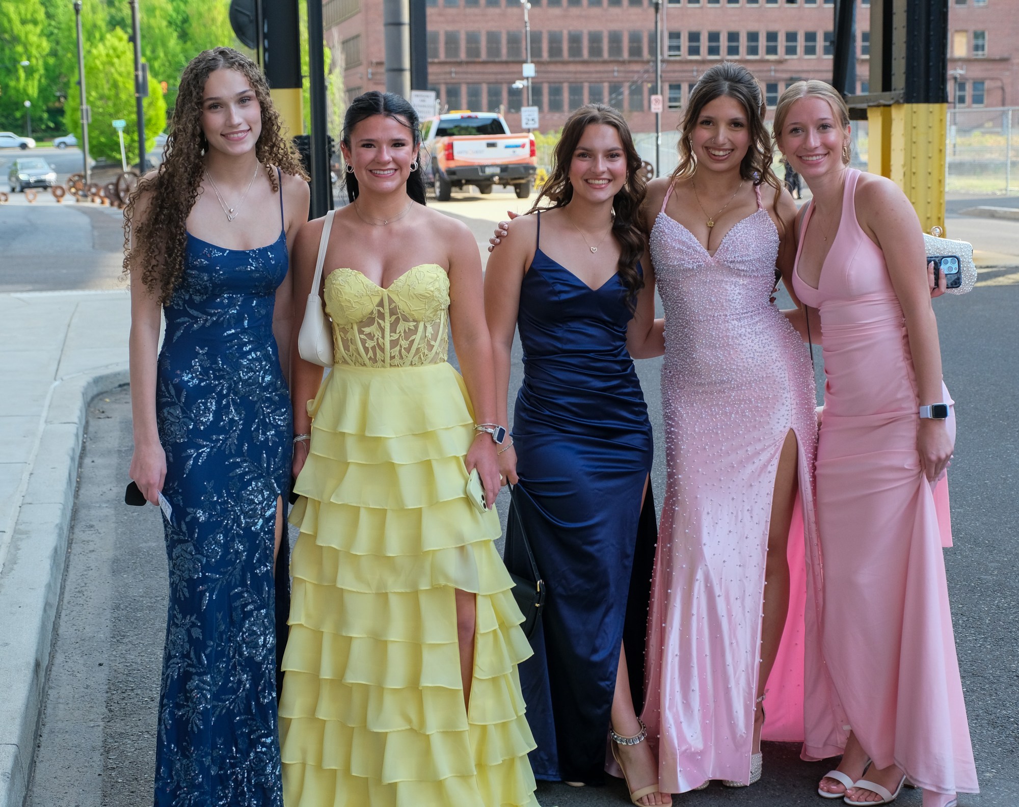 Southern Lehigh High School held its prom Friday, April 24, 2026, at SteelStacks in Bethlehem. Students and their guests arrive to the big night. (Sharon Merkel/Special to The Morning Call)