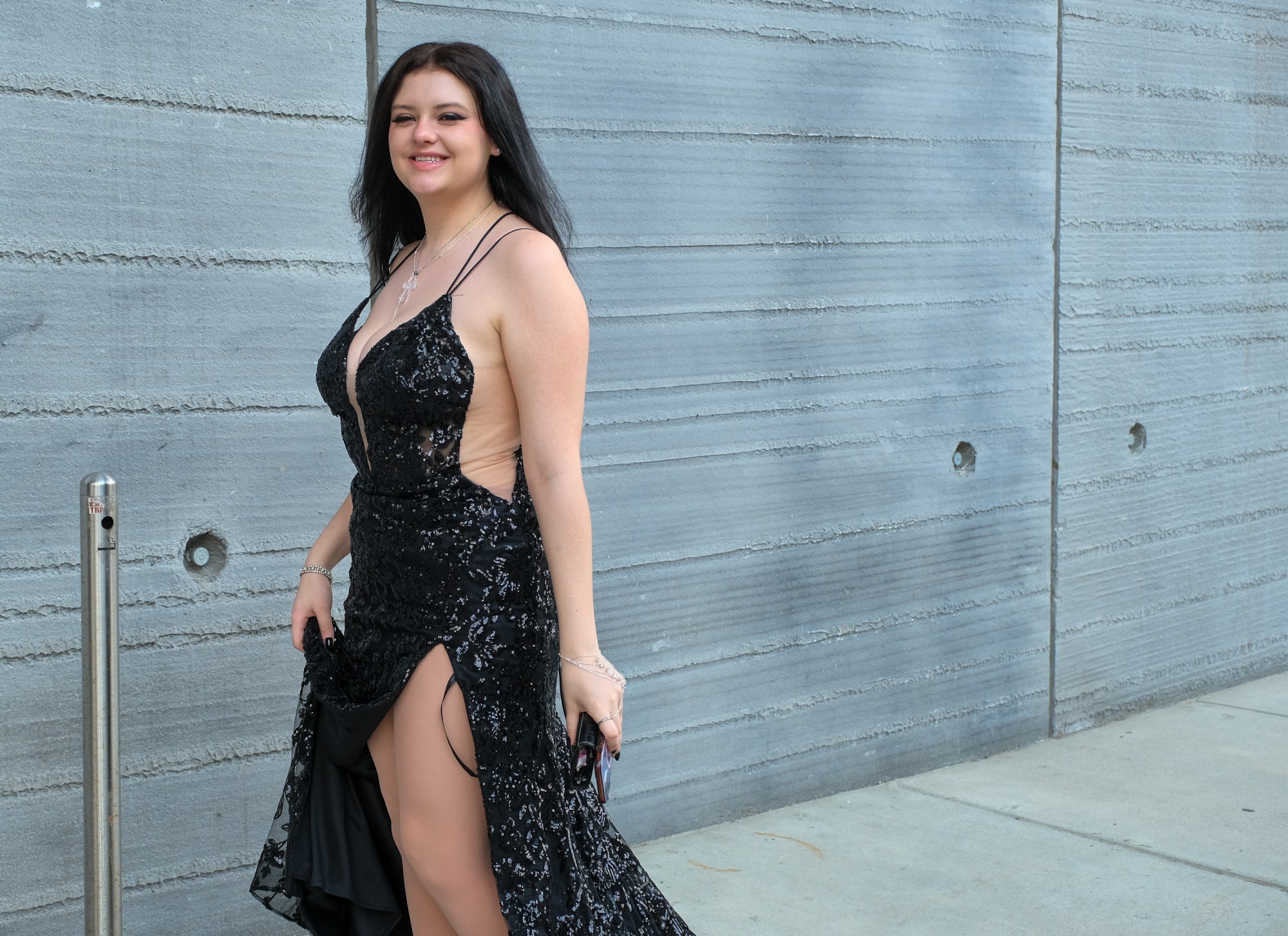 Southern Lehigh High School held its prom Friday, April 24, 2026, at SteelStacks in Bethlehem. Students and their guests arrive to the big night. (Sharon Merkel/Special to The Morning Call)