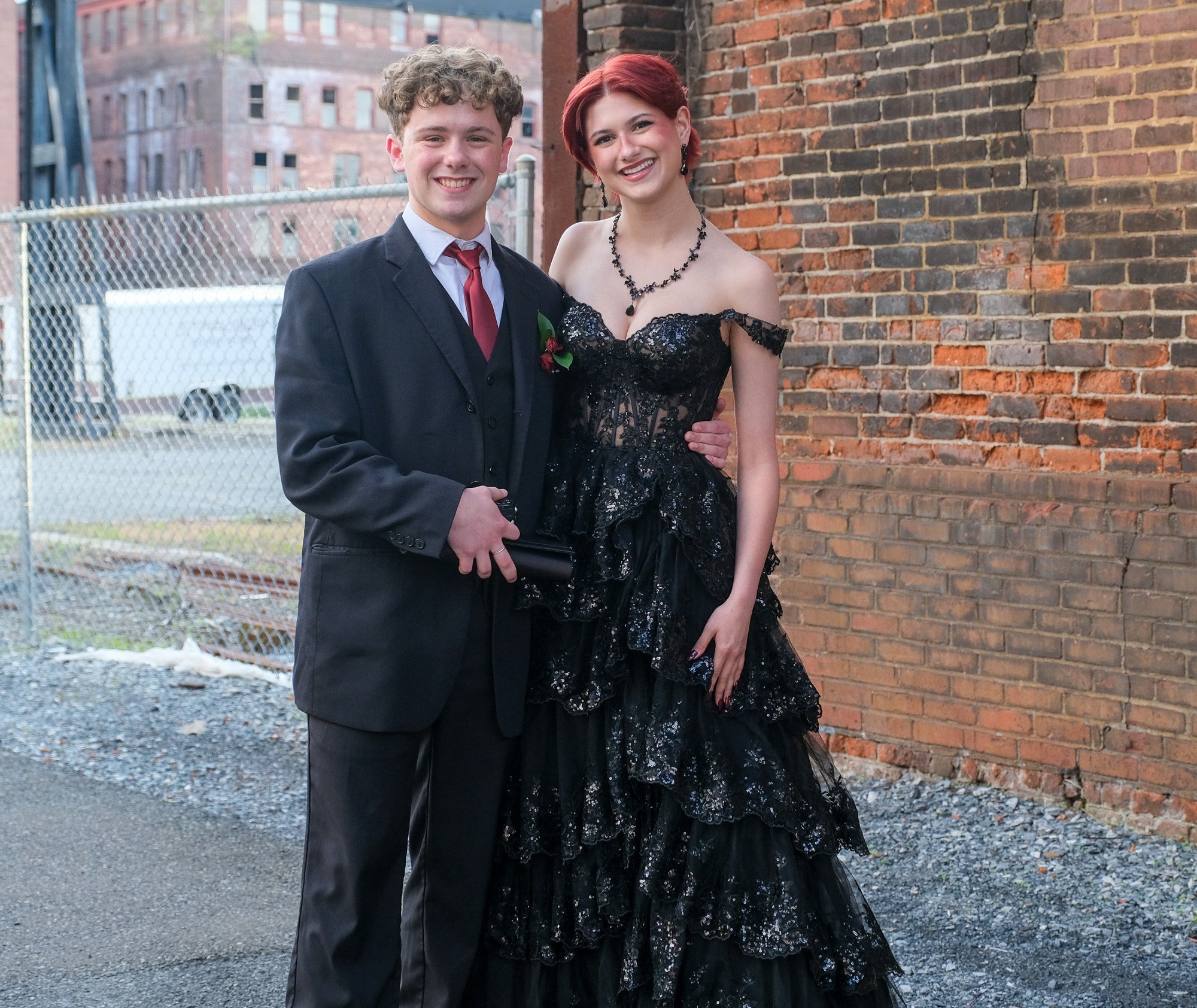 Southern Lehigh High School held its prom Friday, April 24, 2026, at SteelStacks in Bethlehem. Students and their guests arrive to the big night. (Sharon Merkel/Special to The Morning Call)