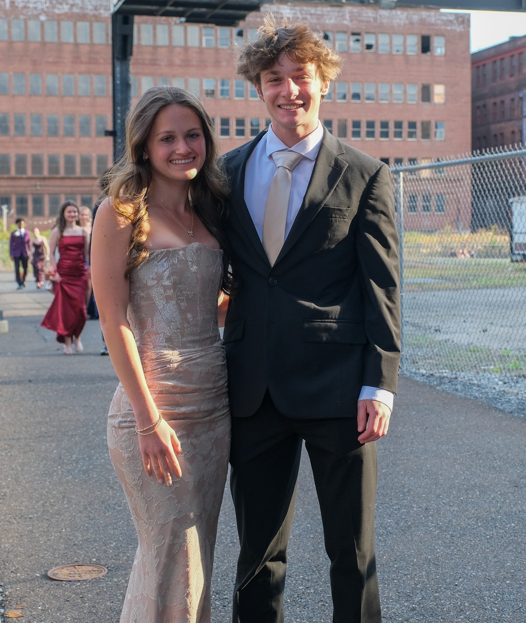 Southern Lehigh High School held its prom Friday, April 24, 2026, at SteelStacks in Bethlehem. Students and their guests arrive to the big night. (Sharon Merkel/Special to The Morning Call)