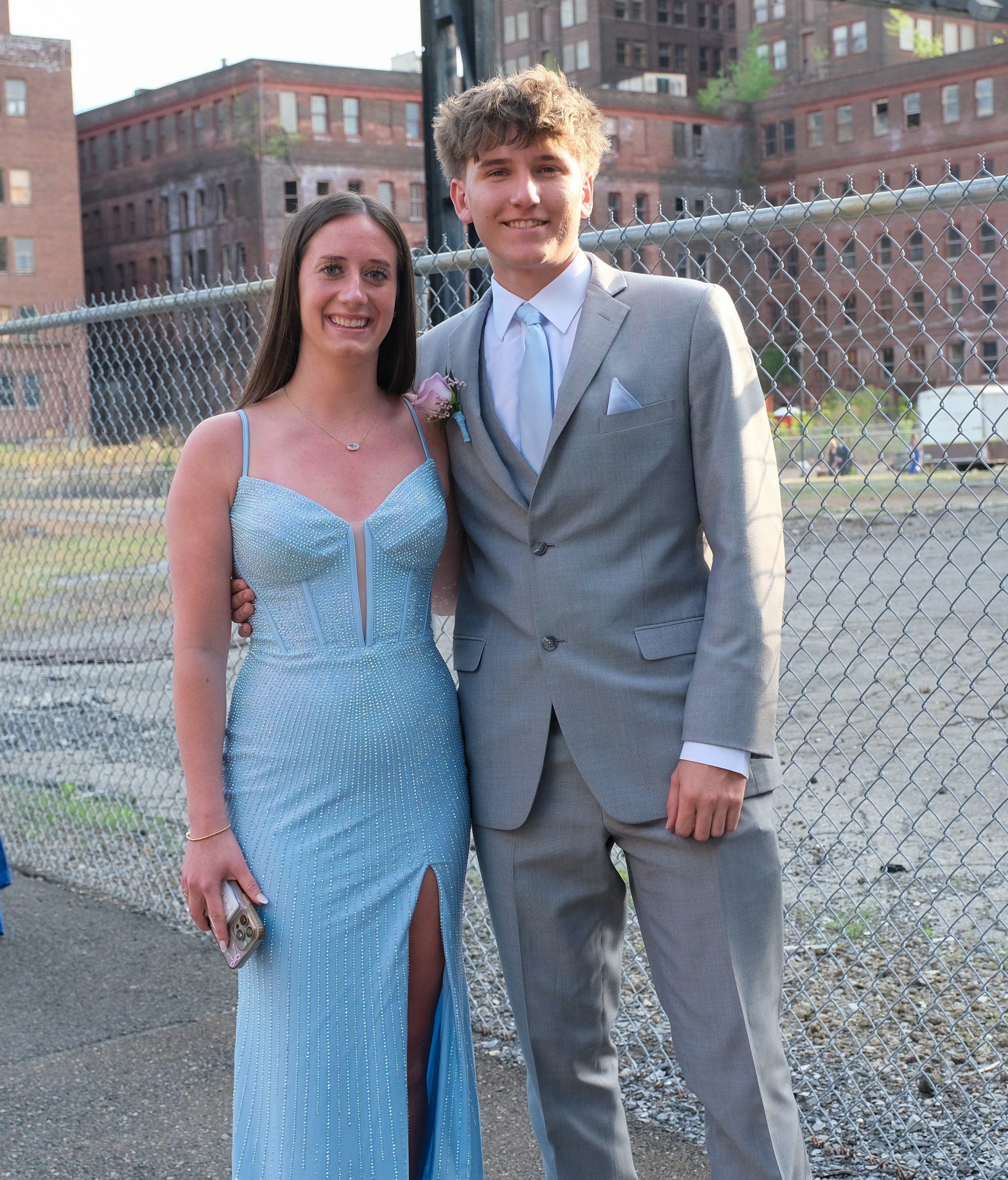 Southern Lehigh High School held its prom Friday, April 24, 2026, at SteelStacks in Bethlehem. Students and their guests arrive to the big night. (Sharon Merkel/Special to The Morning Call)