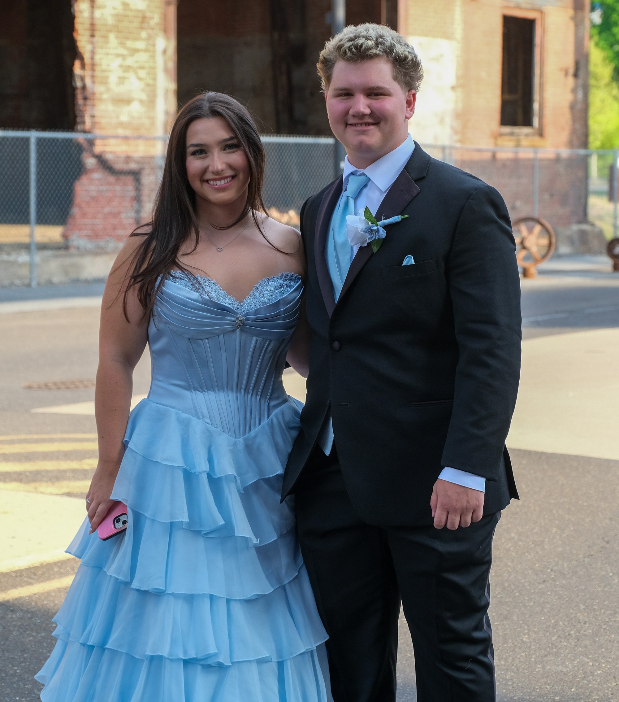 Southern Lehigh High School held its prom Friday, April 24, 2026, at SteelStacks in Bethlehem. Students and their guests arrive to the big night. (Sharon Merkel/Special to The Morning Call)