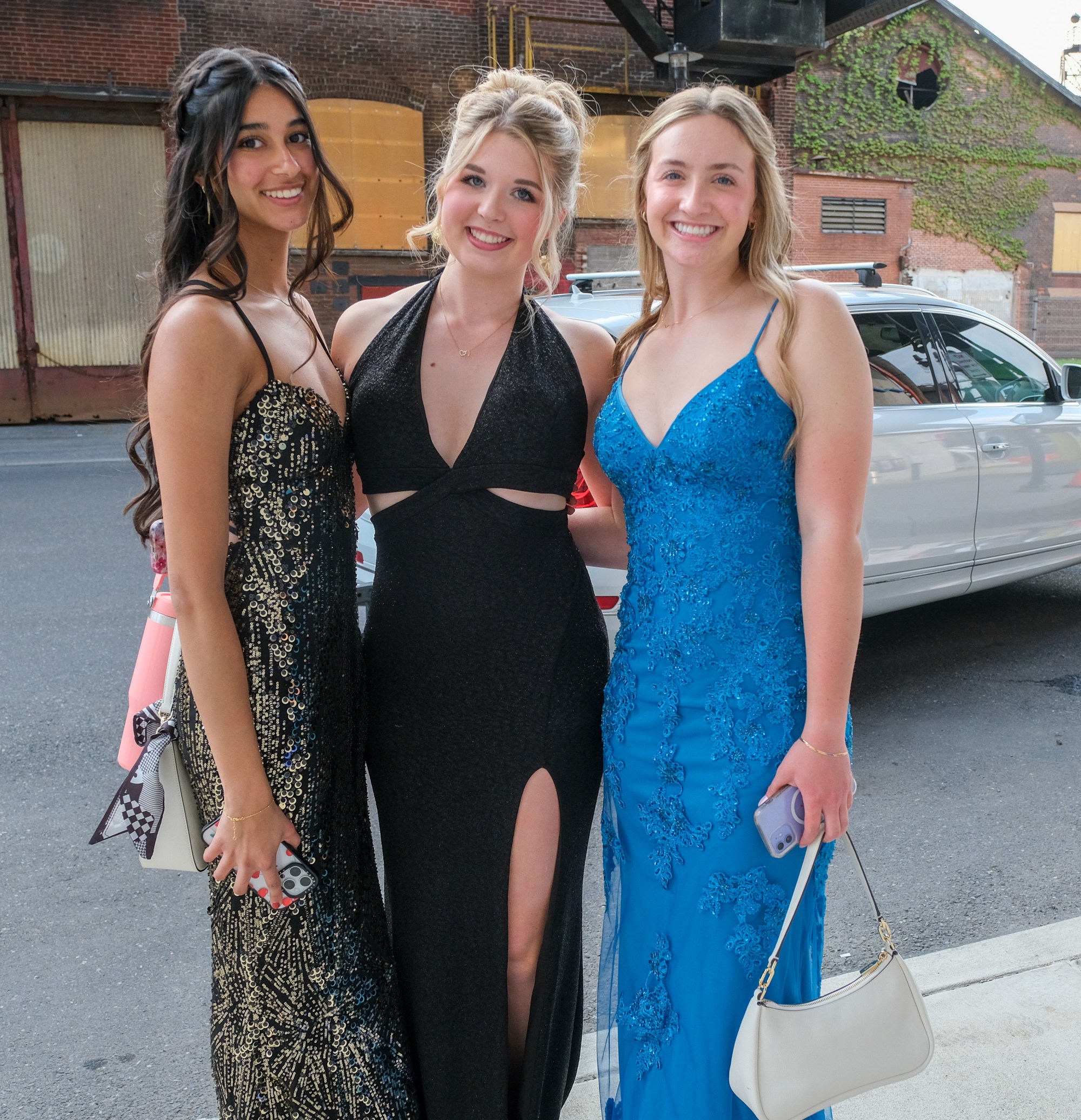 Southern Lehigh High School held its prom Friday, April 24, 2026, at SteelStacks in Bethlehem. Students and their guests arrive to the big night. (Sharon Merkel/Special to The Morning Call)