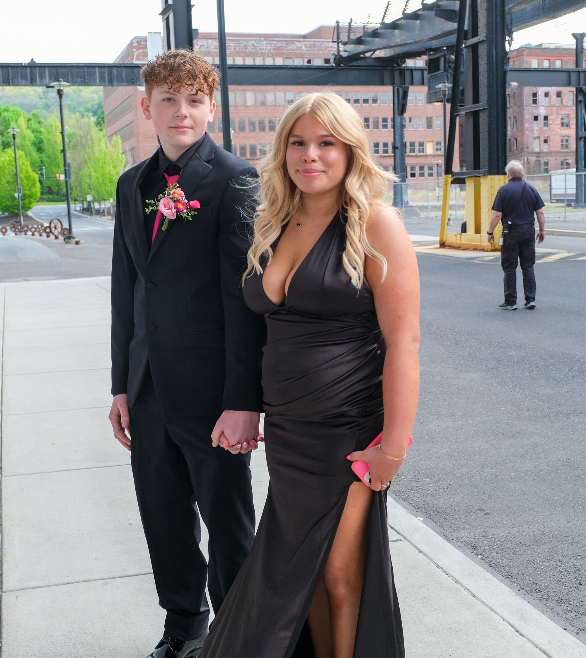 Southern Lehigh High School held its prom Friday, April 24, 2026, at SteelStacks in Bethlehem. Students and their guests arrive to the big night. (Sharon Merkel/Special to The Morning Call)