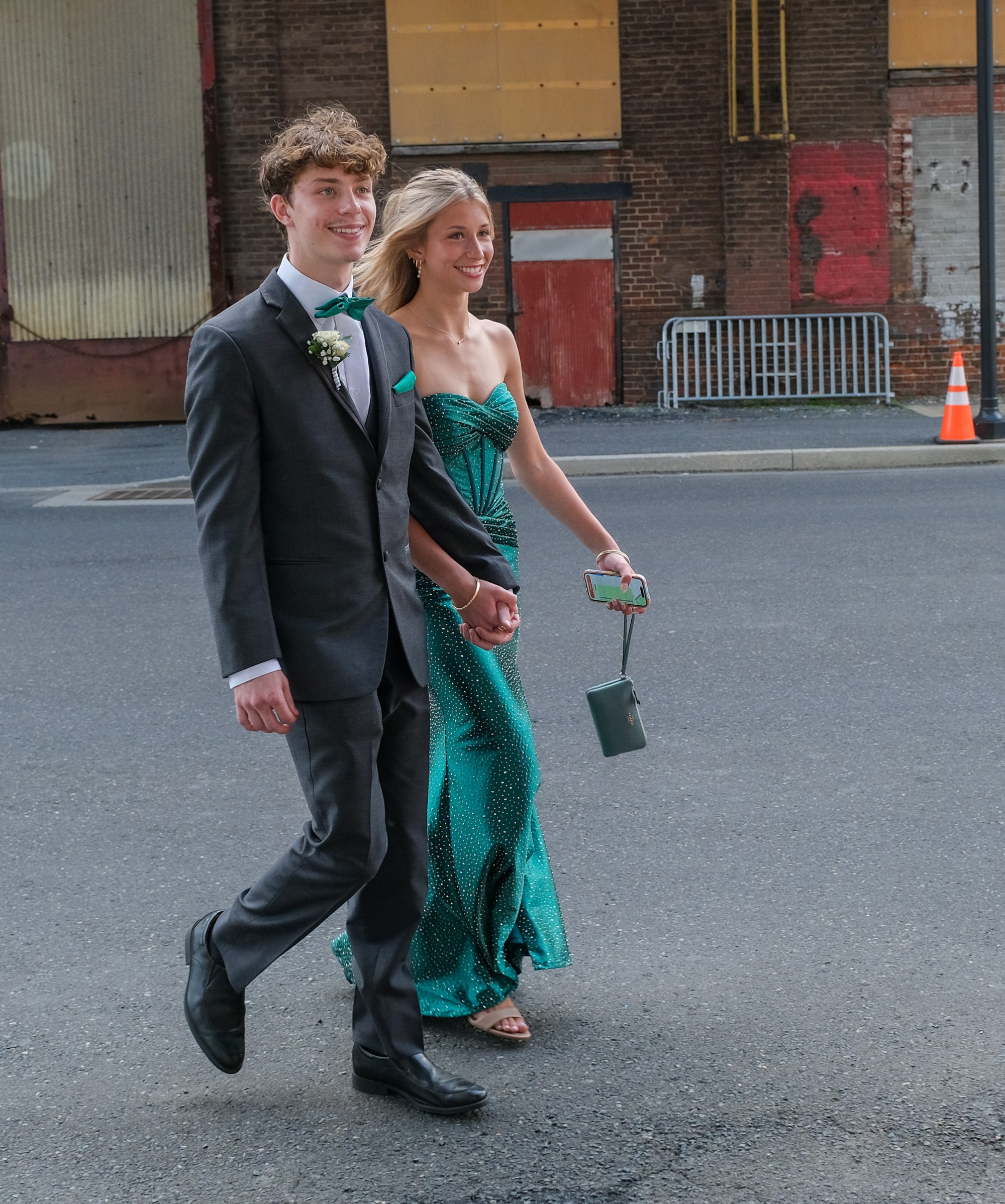 Southern Lehigh High School held its prom Friday, April 24, 2026, at SteelStacks in Bethlehem. Students and their guests arrive to the big night. (Sharon Merkel/Special to The Morning Call)
