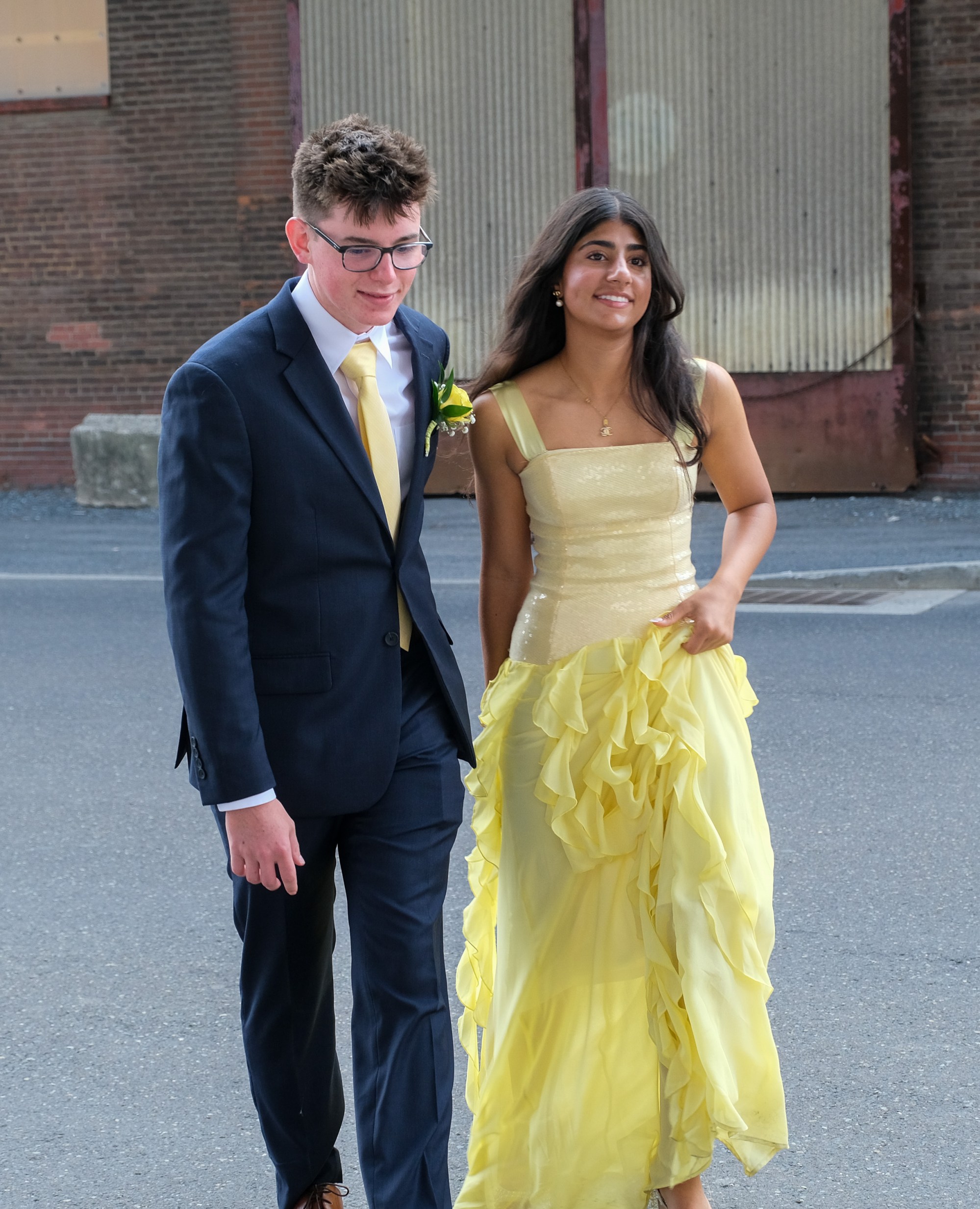 Southern Lehigh High School held its prom Friday, April 24, 2026, at SteelStacks in Bethlehem. Students and their guests arrive to the big night. (Sharon Merkel/Special to The Morning Call)