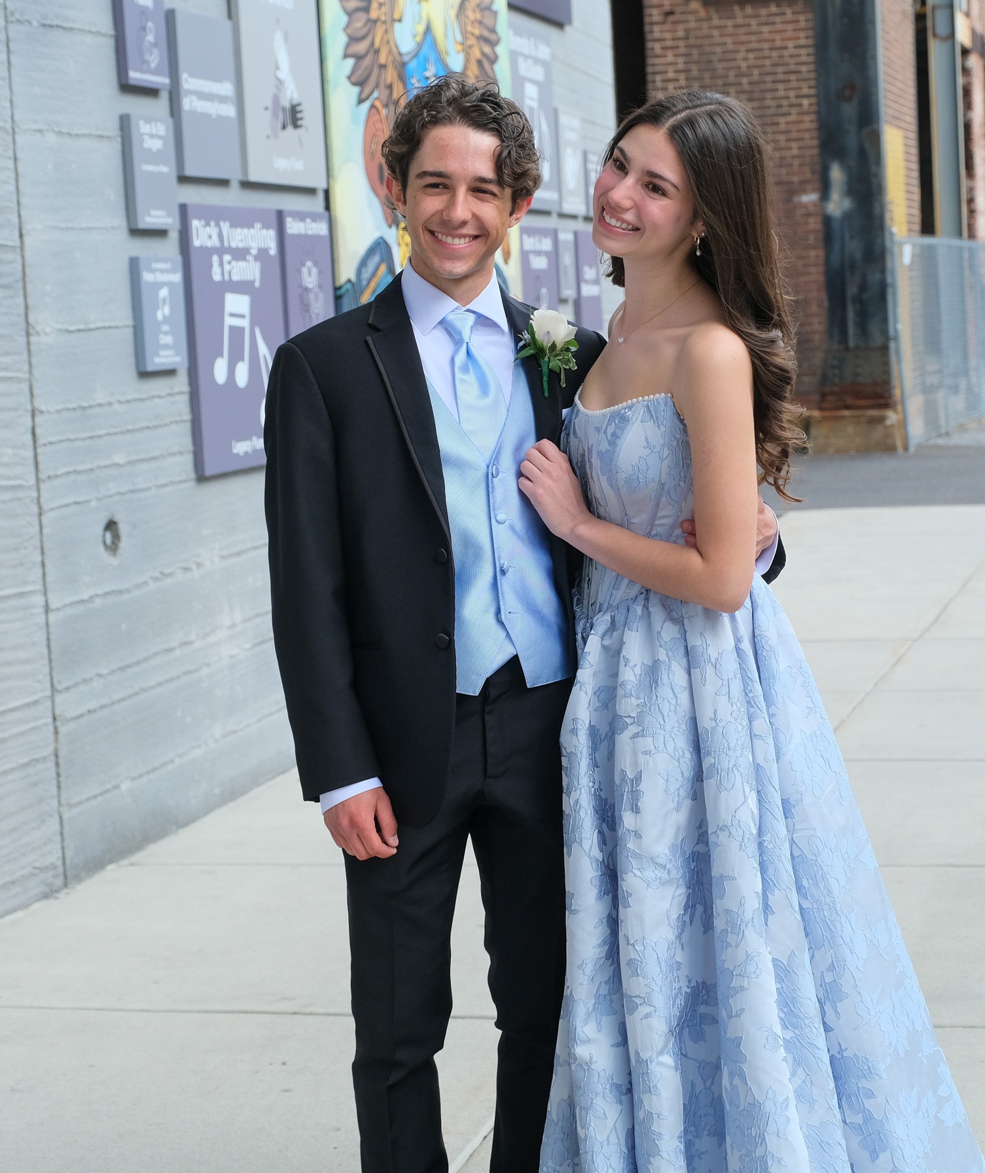 Southern Lehigh High School held its prom Friday, April 24, 2026, at SteelStacks in Bethlehem. Students and their guests arrive to the big night. (Sharon Merkel/Special to The Morning Call)