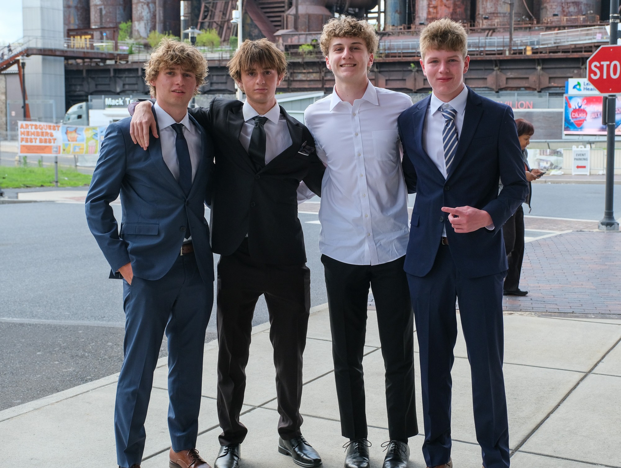 Southern Lehigh High School held its prom Friday, April 24, 2026, at SteelStacks in Bethlehem. Students and their guests arrive to the big night. (Sharon Merkel/Special to The Morning Call)