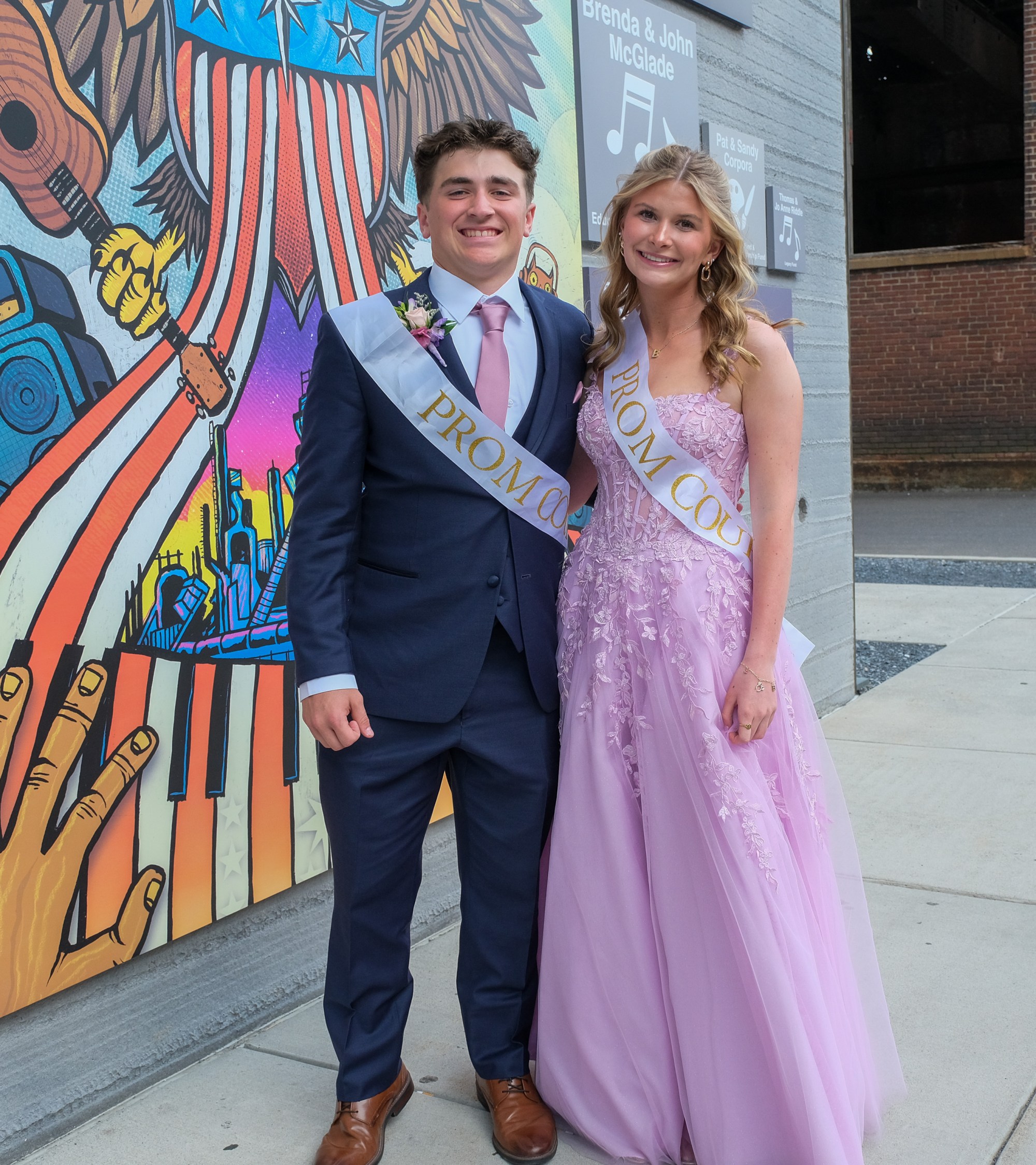 Southern Lehigh High School held its prom Friday, April 24, 2026, at SteelStacks in Bethlehem. Students and their guests arrive to the big night. (Sharon Merkel/Special to The Morning Call)
