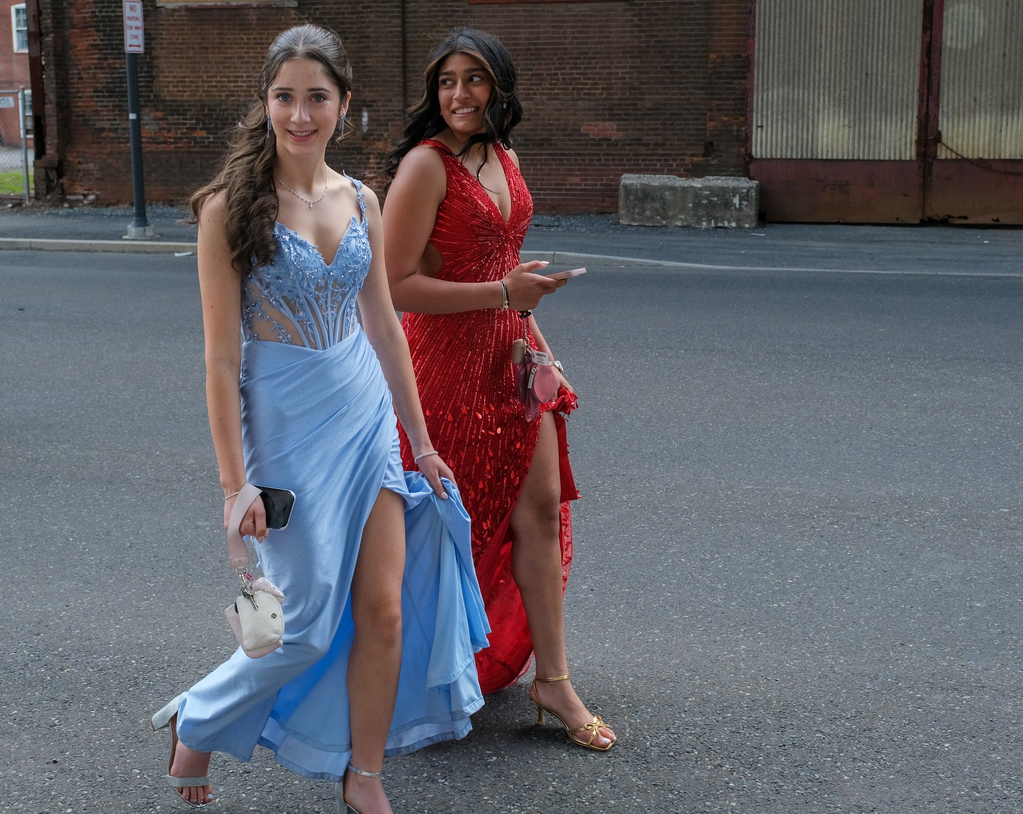 Southern Lehigh High School held its prom Friday, April 24, 2026, at SteelStacks in Bethlehem. Students and their guests arrive to the big night. (Sharon Merkel/Special to The Morning Call)