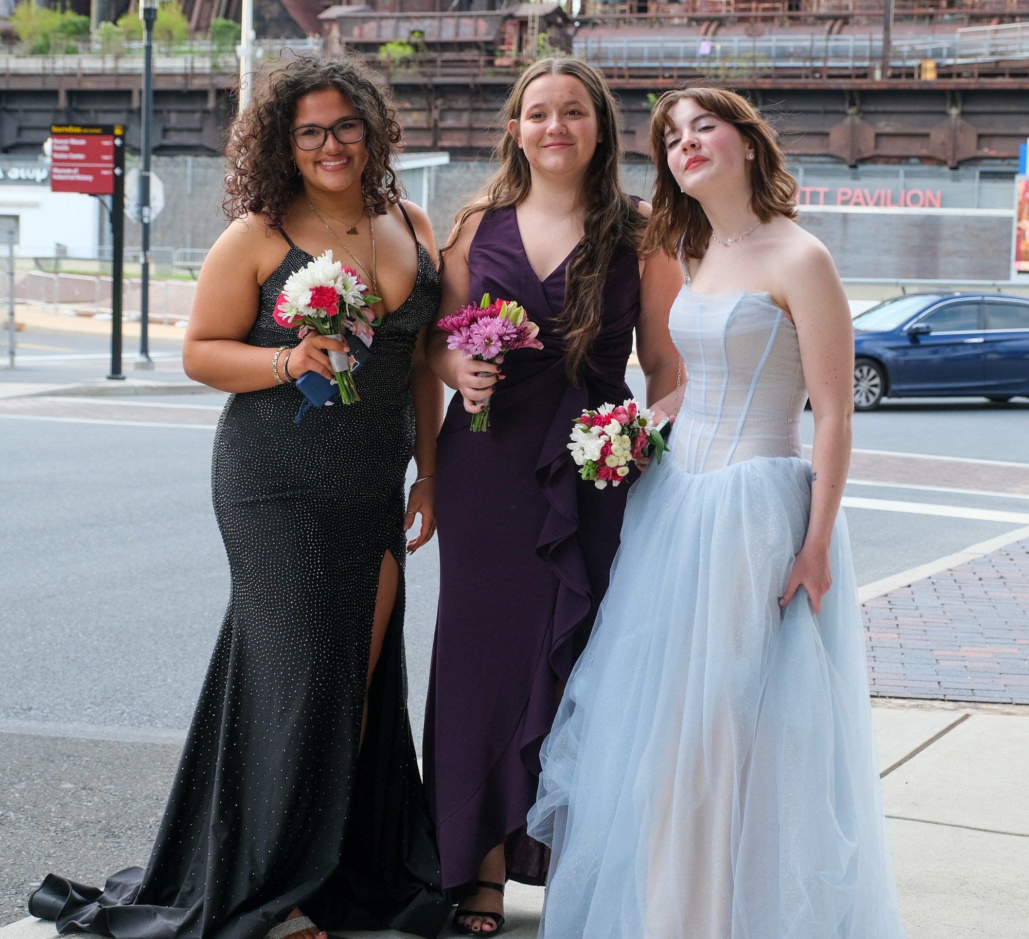 Southern Lehigh High School held its prom Friday, April 24, 2026, at SteelStacks in Bethlehem. Students and their guests arrive to the big night. (Sharon Merkel/Special to The Morning Call)