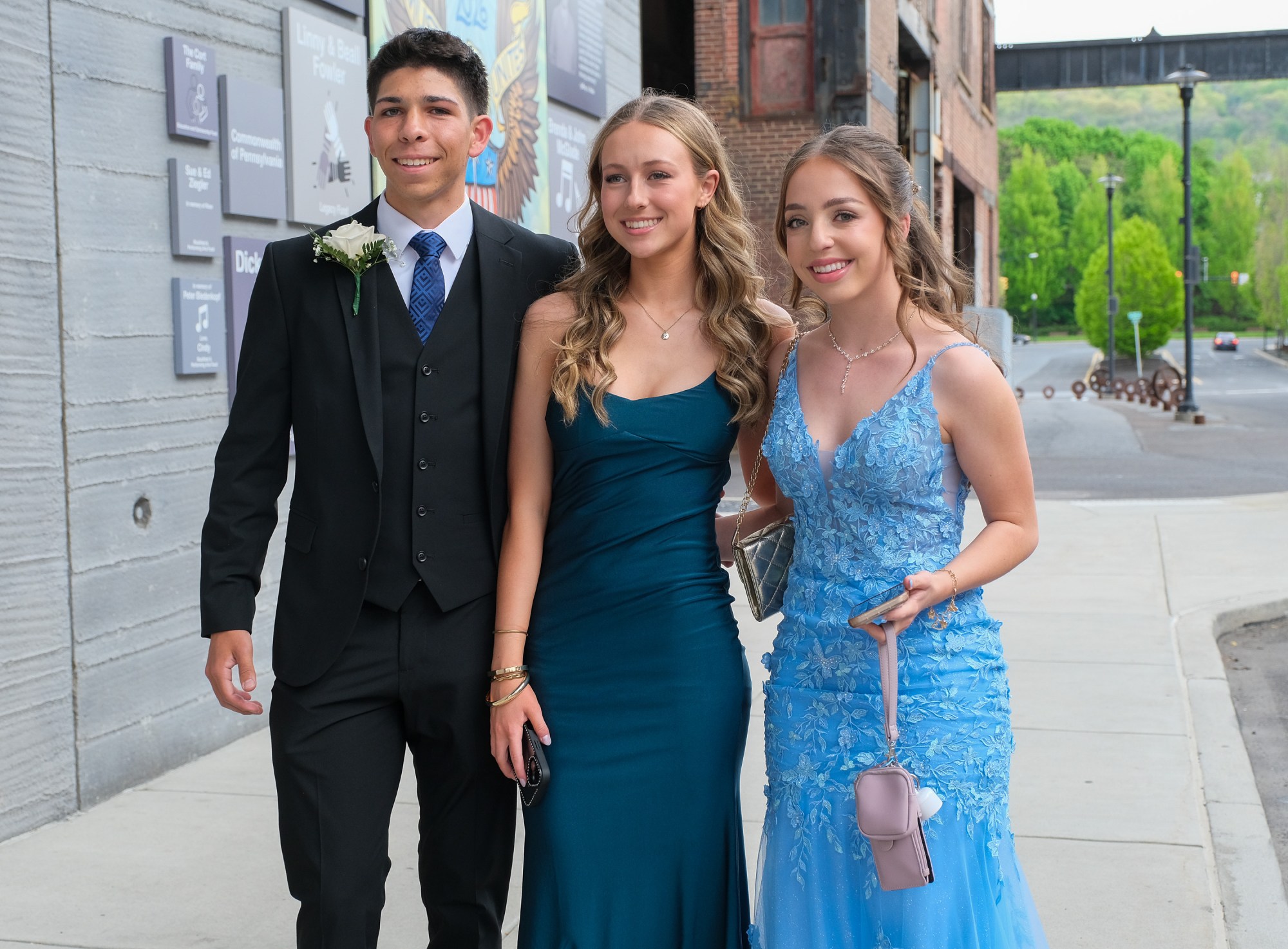 Southern Lehigh High School held its prom Friday, April 24, 2026, at SteelStacks in Bethlehem. Students and their guests arrive to the big night. (Sharon Merkel/Special to The Morning Call)